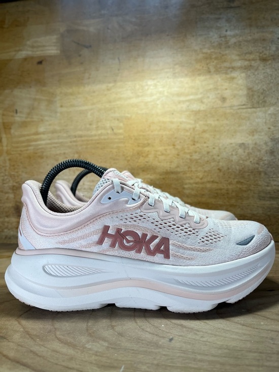 Hoka One One Shoes - Hoka One One Bondi 9 Womens Size 8 Running Shoes Sneakers Light Pink Rose Latte